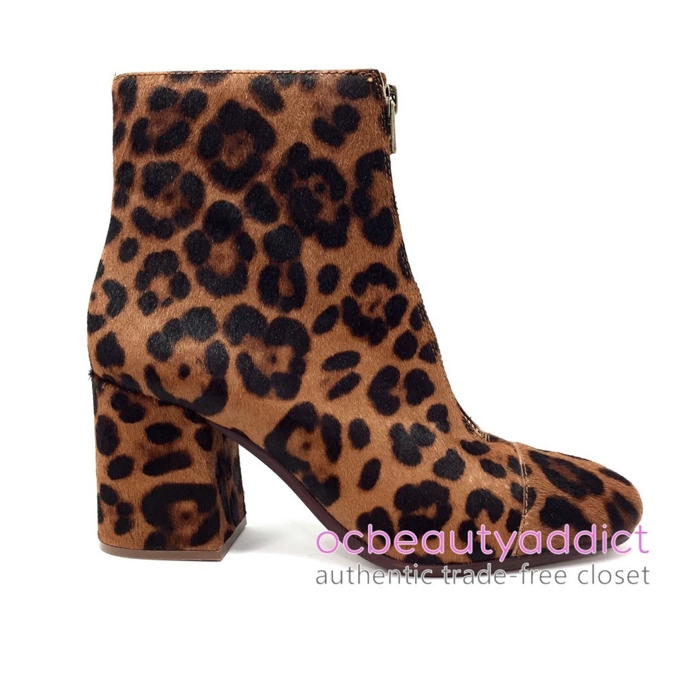 Madewell Amalia Brown Black Zip Boot in Leopard Dot Calf Hair 6.5 NEW - Picture 6 of 15